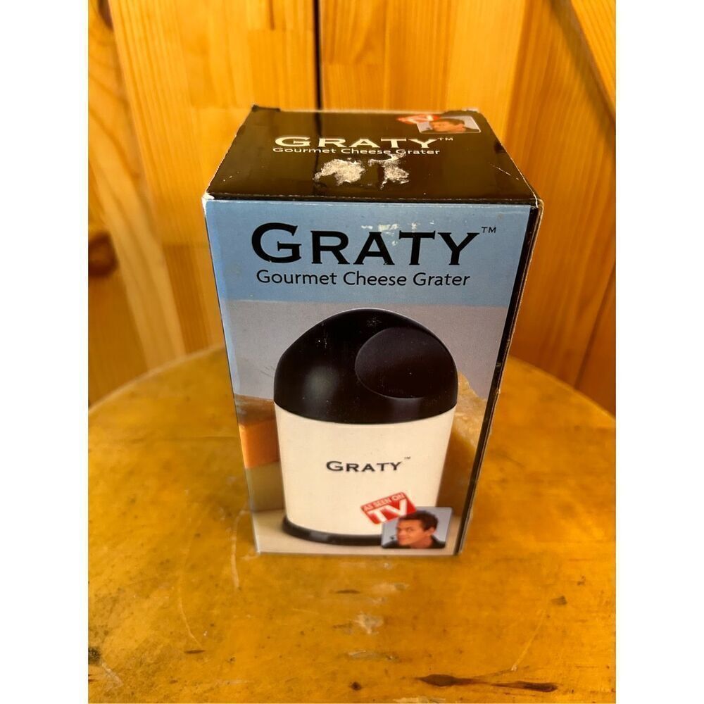 Graty Gourmet Cheese Grater Shredder Coarse and Fine Cheese New As Seen TV (4425